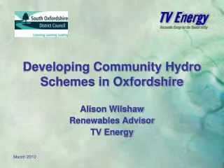 Developing Community Hydro Schemes in Oxfordshire