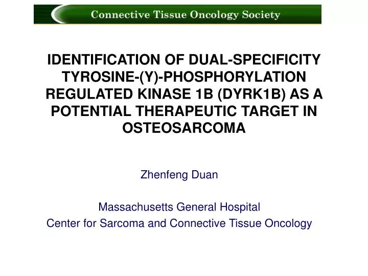 zhenfeng duan massachusetts general hospital center for sarcoma and connective tissue oncology