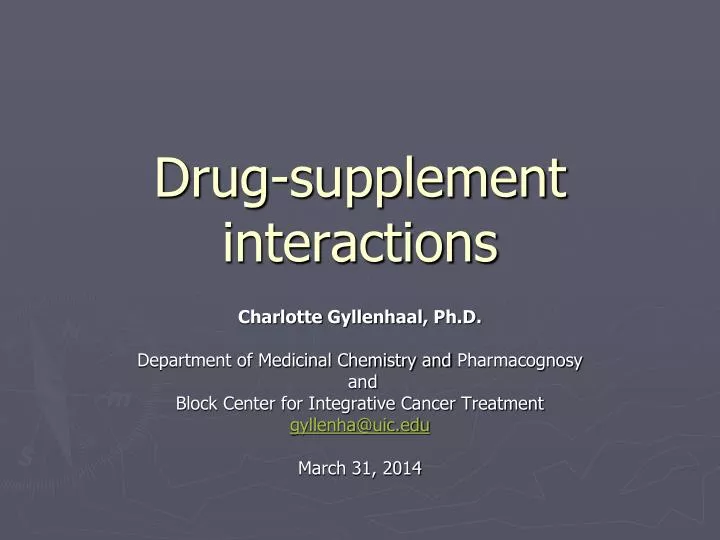 drug supplement interactions