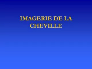 imagerie de la cheville