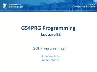 GUI Programming I