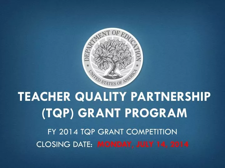 teacher quality partnership tqp grant program