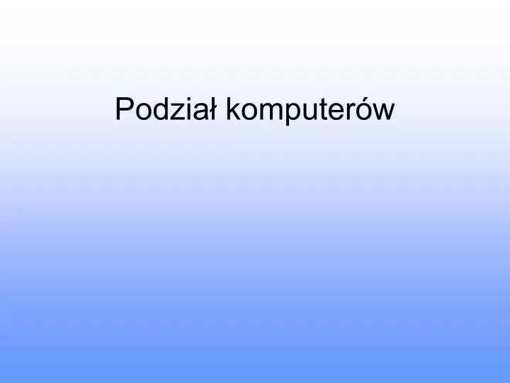 podzia komputer w