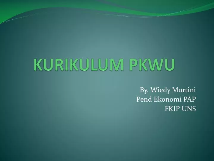 kurikulum pkwu