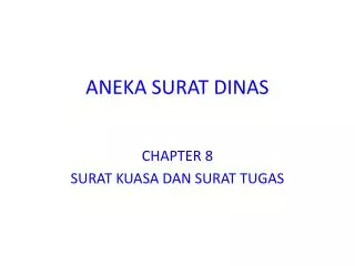 aneka surat dinas