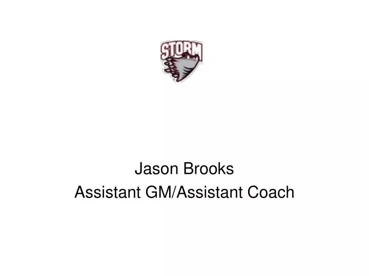 jason brooks assistant gm assistant coach