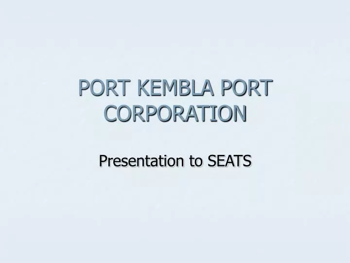 port kembla port corporation