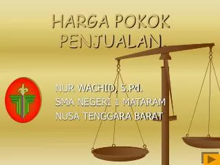 harga pokok penjualan