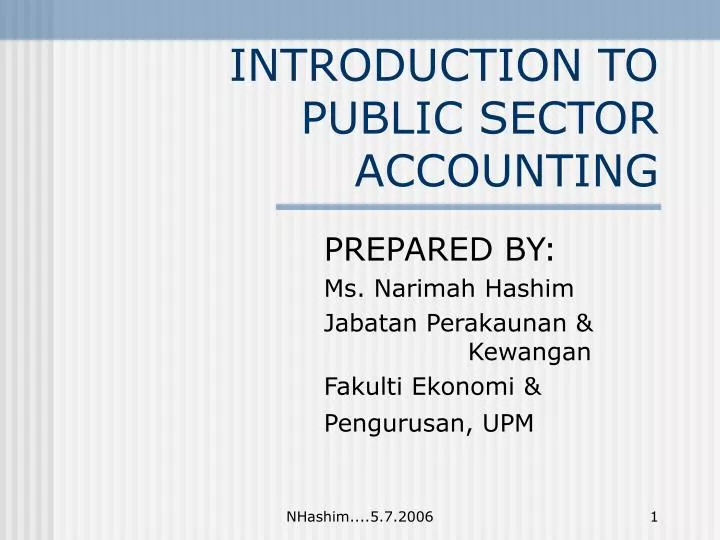 introduction to public sector accounting