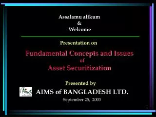 Assalamu alikum &amp; Welcome