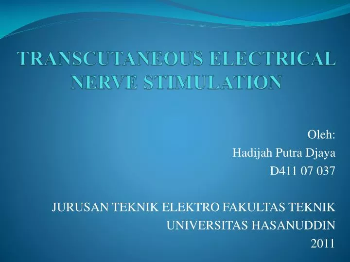 transcutaneous electrical nerve stimulation