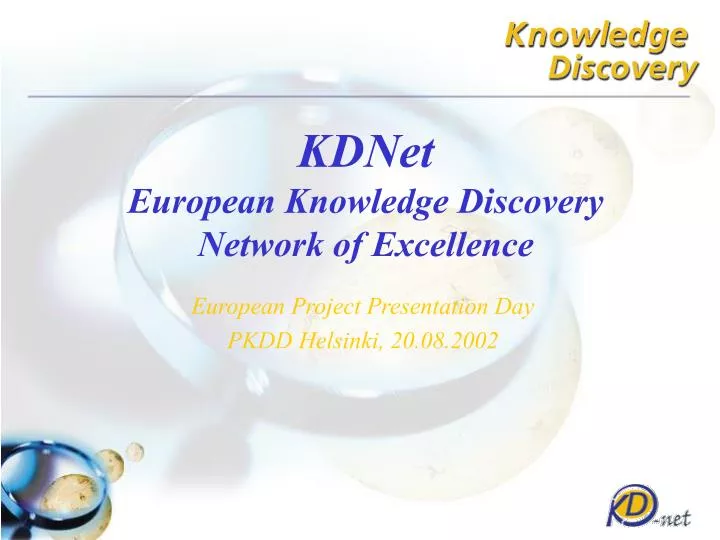kdnet european knowledge discovery network of excellence
