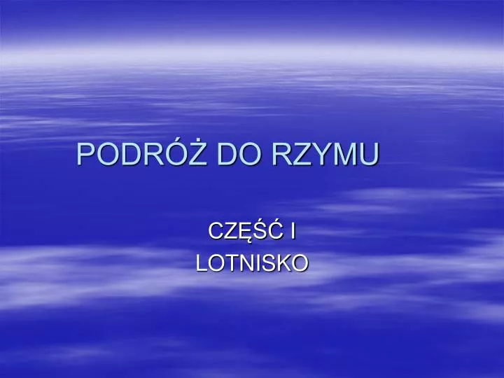 podr do rzymu