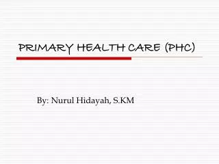 primary health care phc