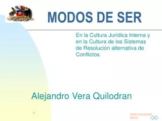 modos de ser