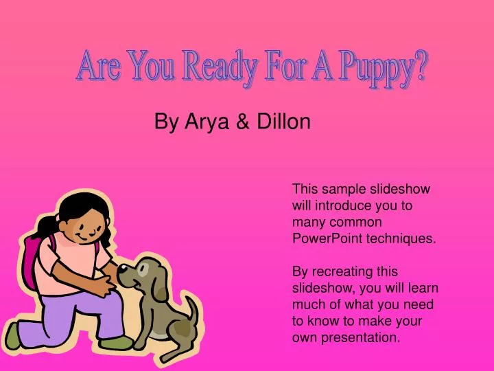 are you ready for a puppy