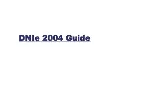 DNIe 2004 Guide