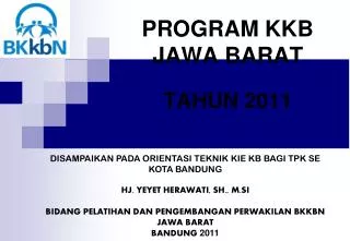 program k k b jawa barat