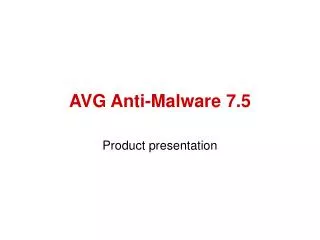 AVG Anti-Malware 7.5