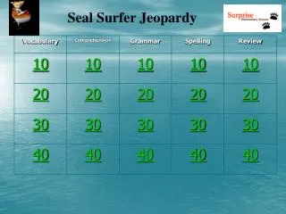 Seal Surfer Jeopardy