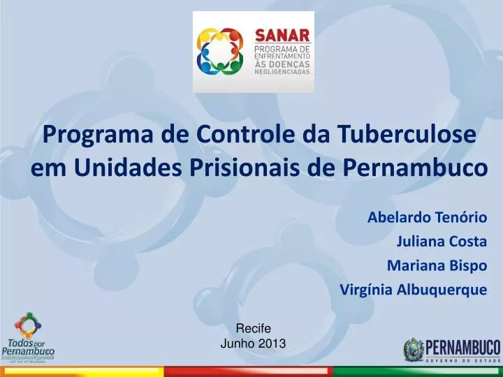 programa de controle da tuberculose em unidades prisionais de pernambuco