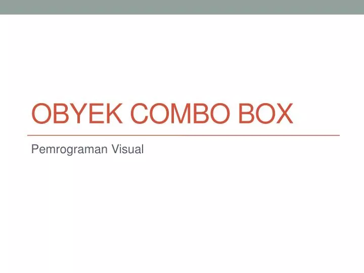 obyek combo box