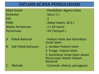 satuan acara perkuliahan
