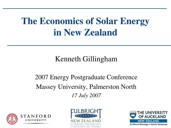 the economics of solar energy in new zealand