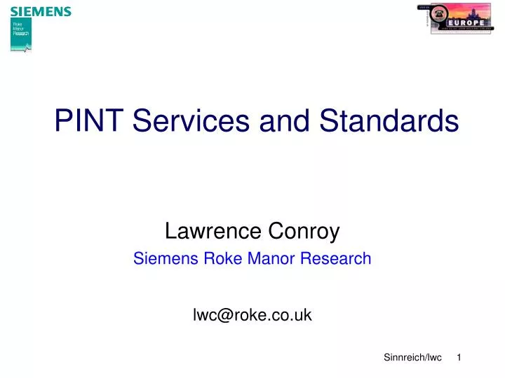 pint services and standards