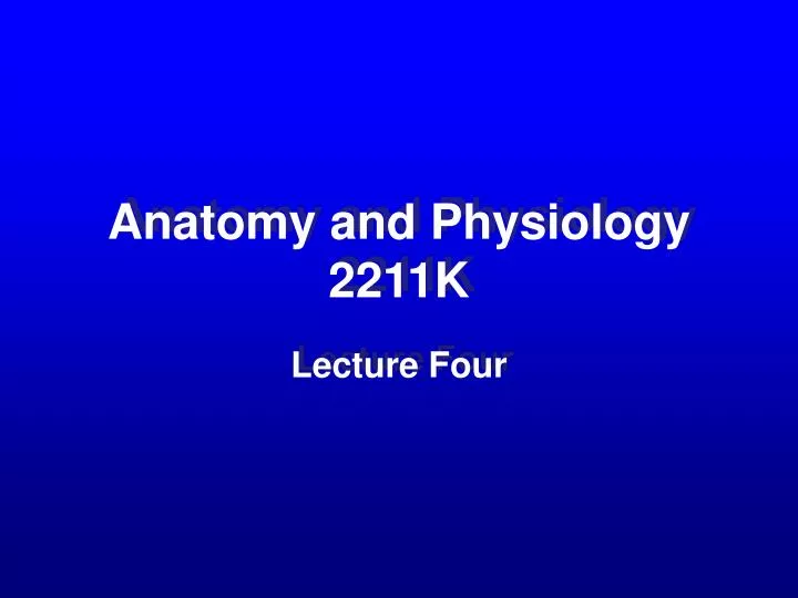 anatomy and physiology 2211k
