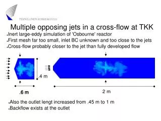 Multiple opposing jets in a cross-flow at TKK