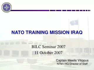 NATO TRAINING MISSION IRAQ
