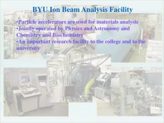 BYU Ion Beam Analysis Facility