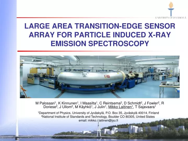 large area transition edge sensor array for particle induced x ray emission spectroscopy