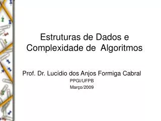 estruturas de dados e complexidade de algoritmos