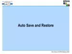 Auto Save and Restore - slide 1
