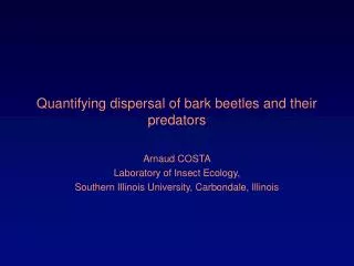 Quantifying dispersal of bark beetles and their predators