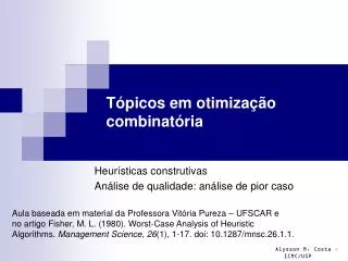 t picos em otimiza o combinat ria