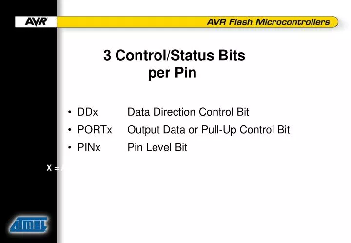 3 control status bits per pin