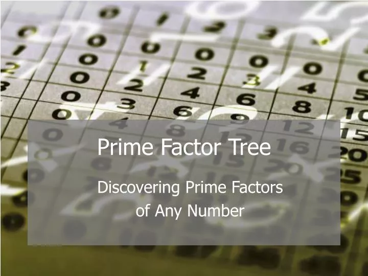 prime factor tree