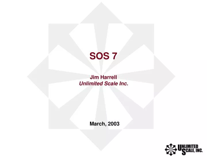 sos 7 jim harrell unlimited scale inc