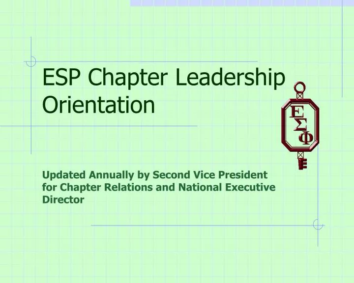esp chapter leadership orientation