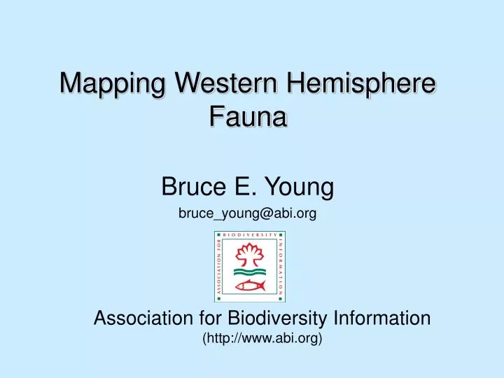 mapping western hemisphere fauna