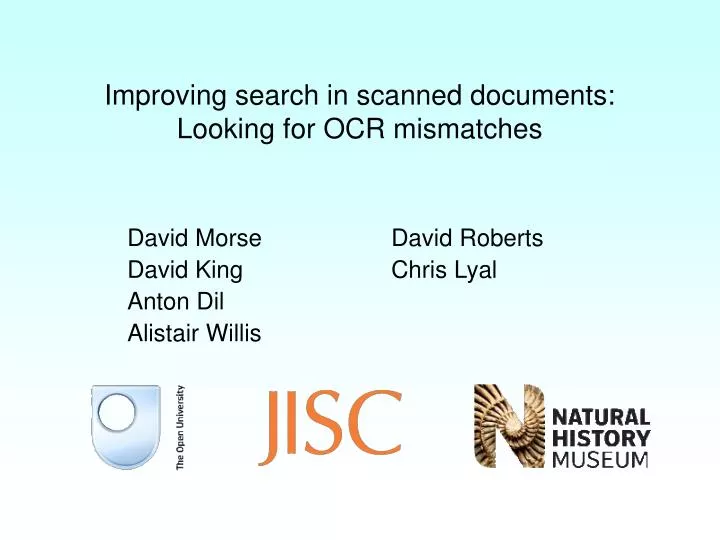 improving search in scanned documents looking for ocr mismatches