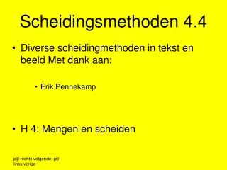 scheidingsmethoden 4 4
