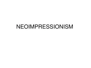 neoimpressionism