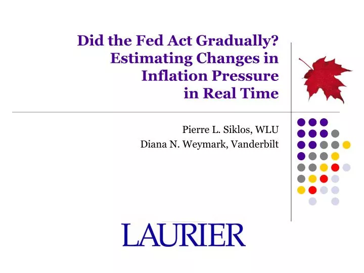 did the fed act gradually estimating changes in inflation pressure in real time