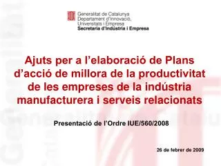 presentaci de l ordre iue 560 2008