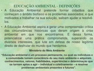 educa o ambiental defini es