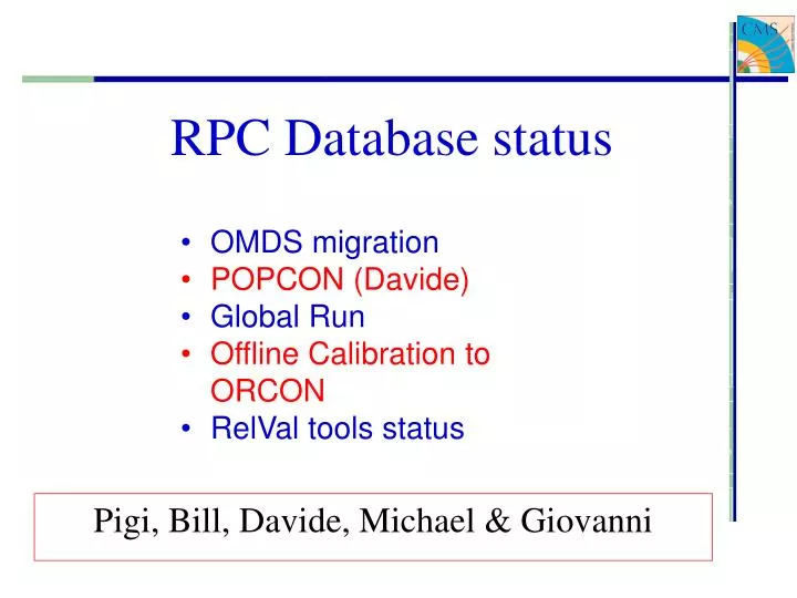 rpc database status